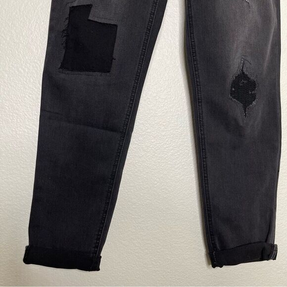 Democracy Sz 2 Jeans Straight Girlfriend Ab Technology Booty Lift Patchwork NEW - Picture 7 of 13
